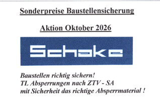 Sonderpreise Baustellensicherung Oktober 2026